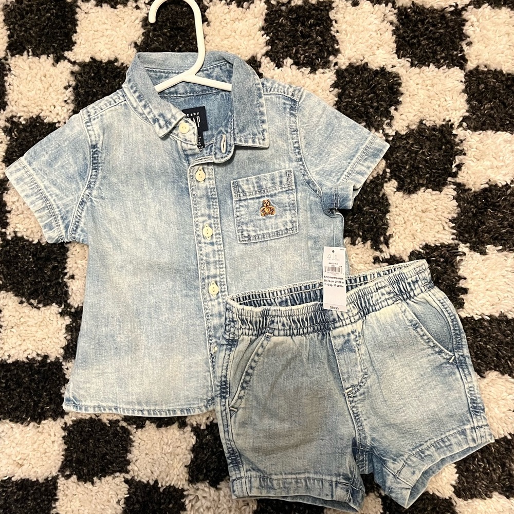 Gap kids denim summer set - 6-12 months